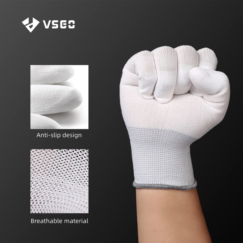 VSGO Professional Camera Cleaning Gloves Anti-Static for Camera and Sensor Cleaning, Compatible with Precision Instruments, White (DDG-1) - Image 2